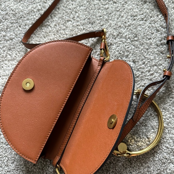 Chloe Tan Crossbody Bag with Gold Accents - Picture 5 of 10